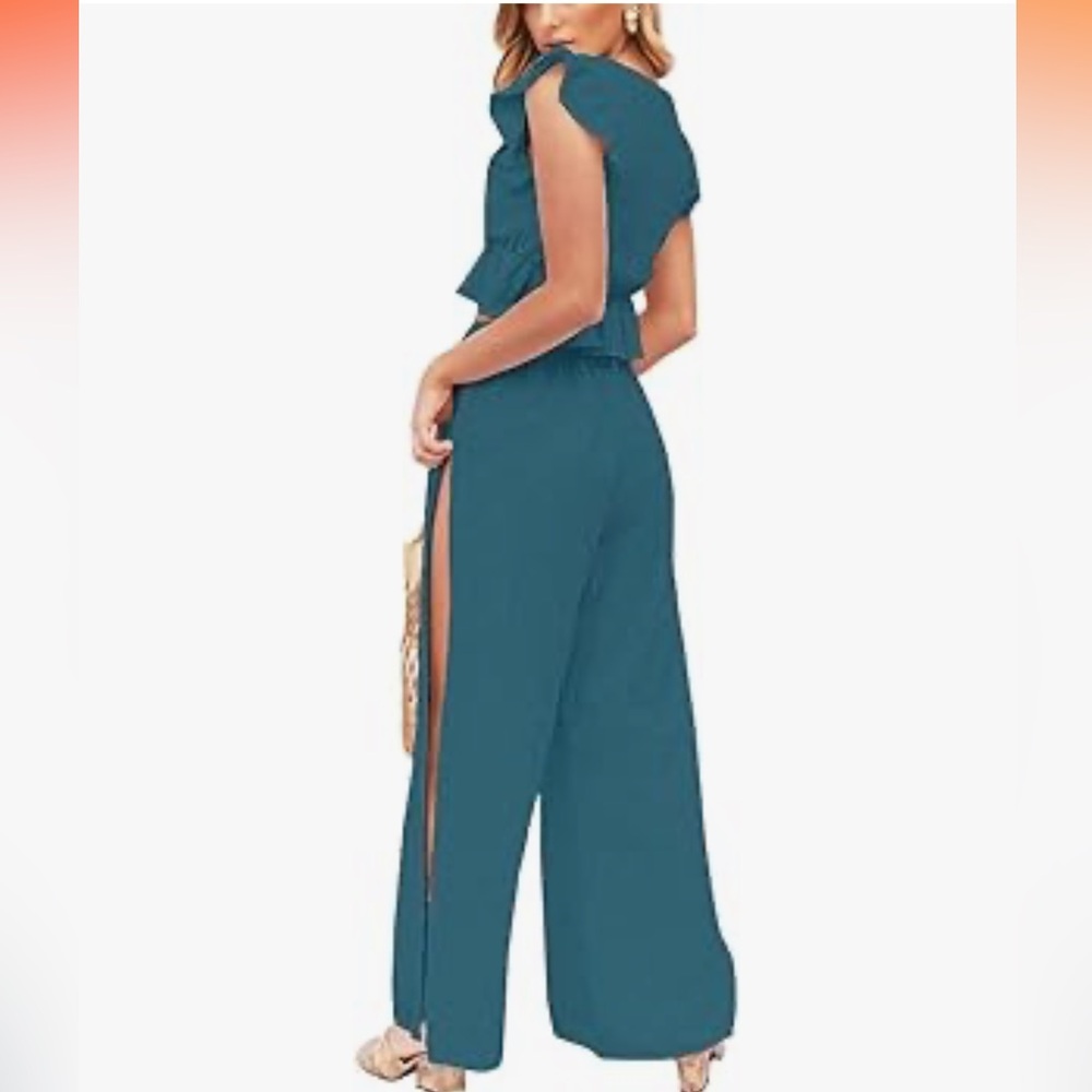 Teal Pant Set - Picture 3 of 4